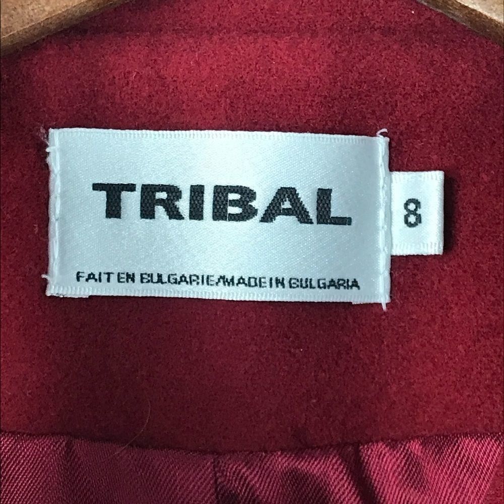 Tribal Women’s Wool Blend Red Coat Size 8 - Picture 4 of 14